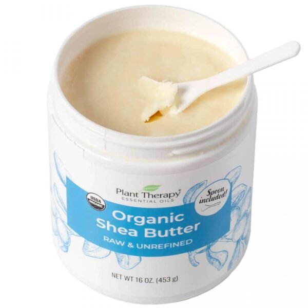 Organic Shea Butter 16oz Jar Spoon 960x960